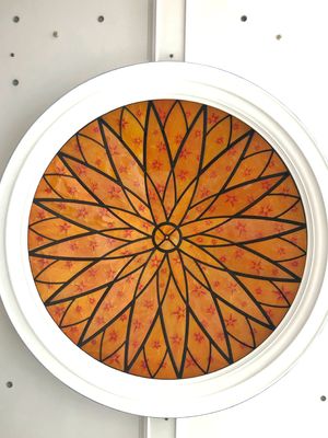 天井オレンジ耐傷性の12mmはガラス パネルを着色した