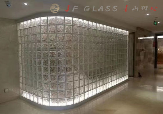 建築曇った固体50mmの8x8x4ゆとりのガラス壁の煉瓦