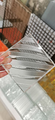 隔壁SGCC 12mmの3D習慣は切子ガラスのパネルを