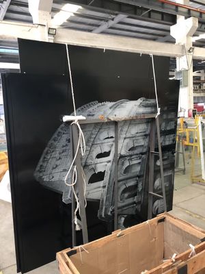 窓の鮮やかな色の陶磁器のフリット12mmのガラス壁の壁画