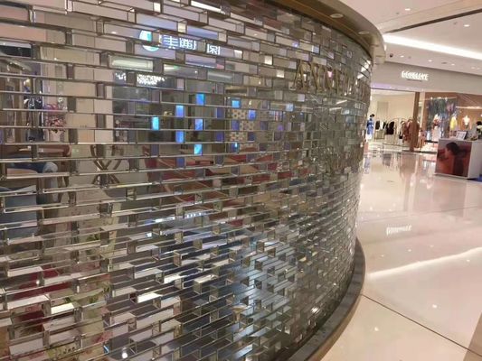 ミラーの効果のすべり止めの80mmガラス浴室の窓のブロック
